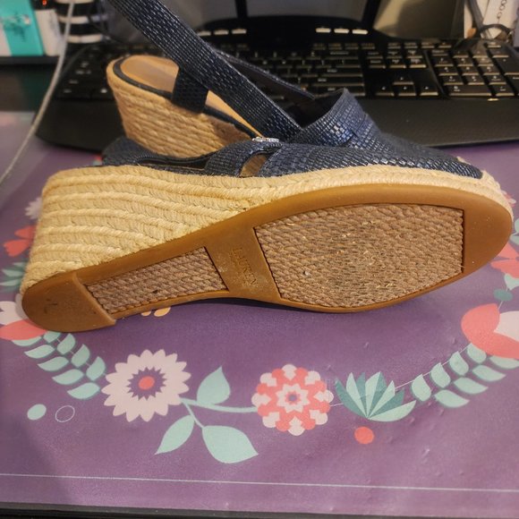 Ralph Lauren Blue Espadrilles Size 8 - Picture 3 of 3